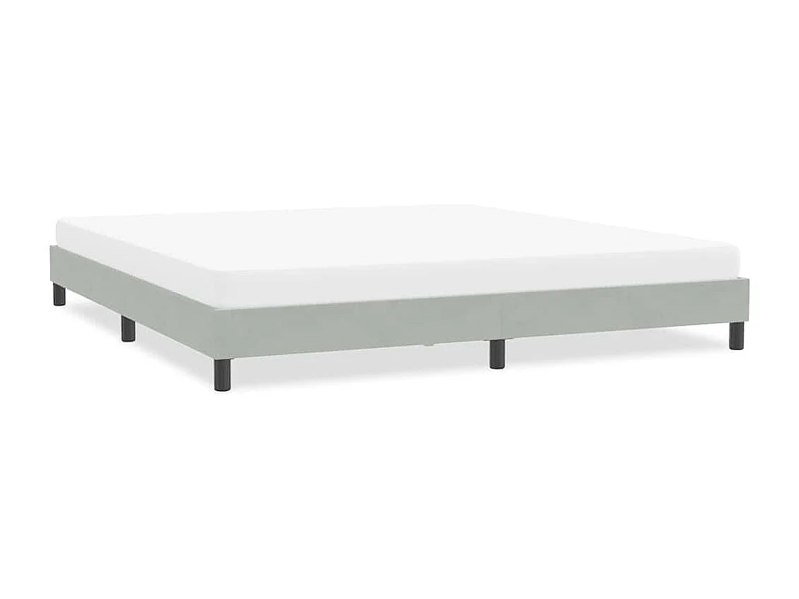 Estructura de cama sin colchón terciopelo gris claro 200x220 cm