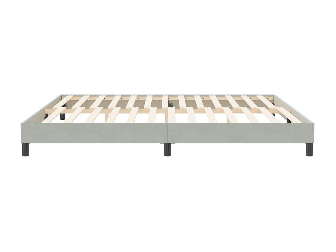 Estructura de cama sin colchón terciopelo gris claro 200x220 cm