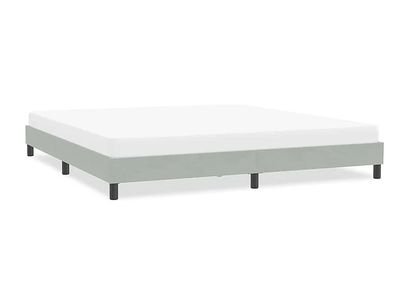 Estructura de cama sin colchón terciopelo gris claro 200x220 cm