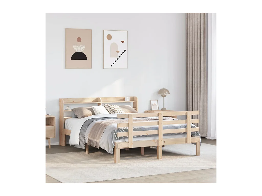 Cadre de lit avec tête de lit sans matelas 120x200 cm