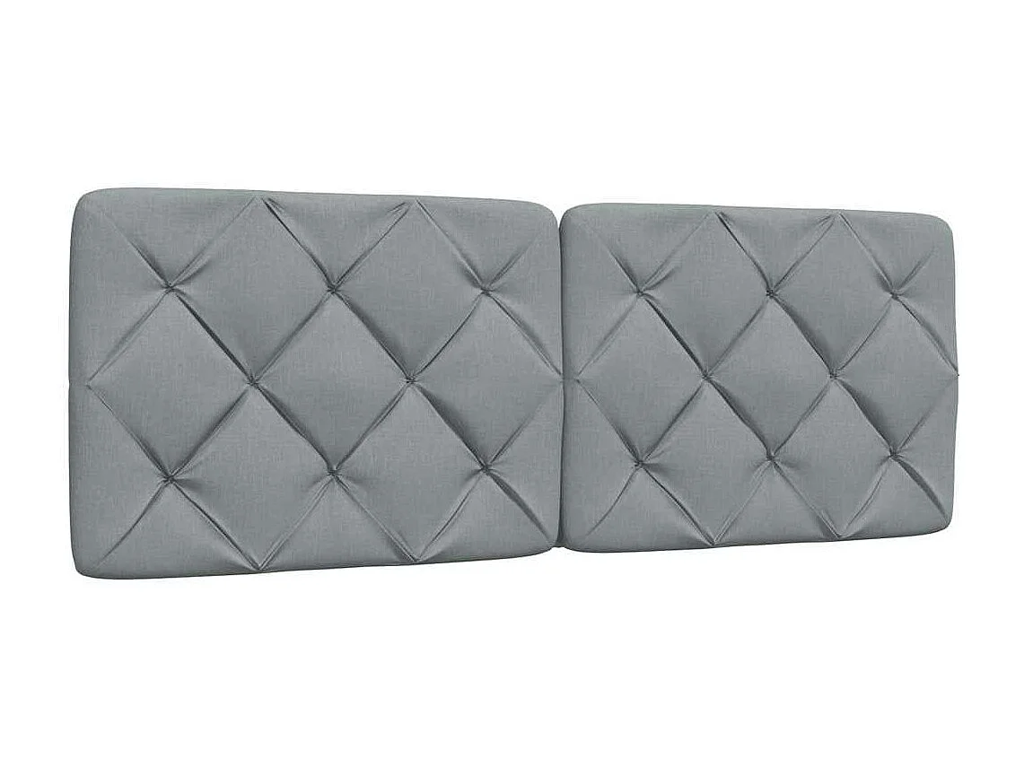 Lit avec matelas gris clair 140x200 cm tissu