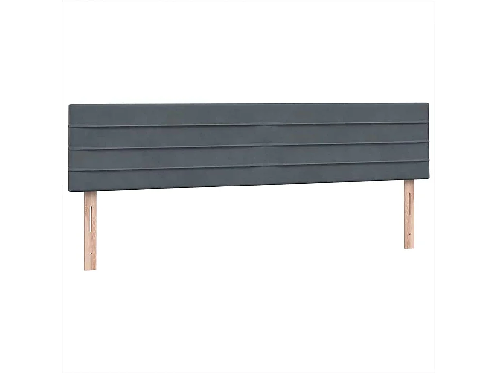 Cama box spring con colchón terciopelo gris oscuro 180x210 cm