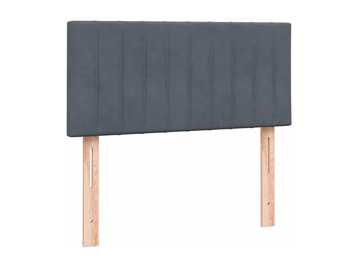 Boxspring met matras fluweel donkergrijs 90x210 cm