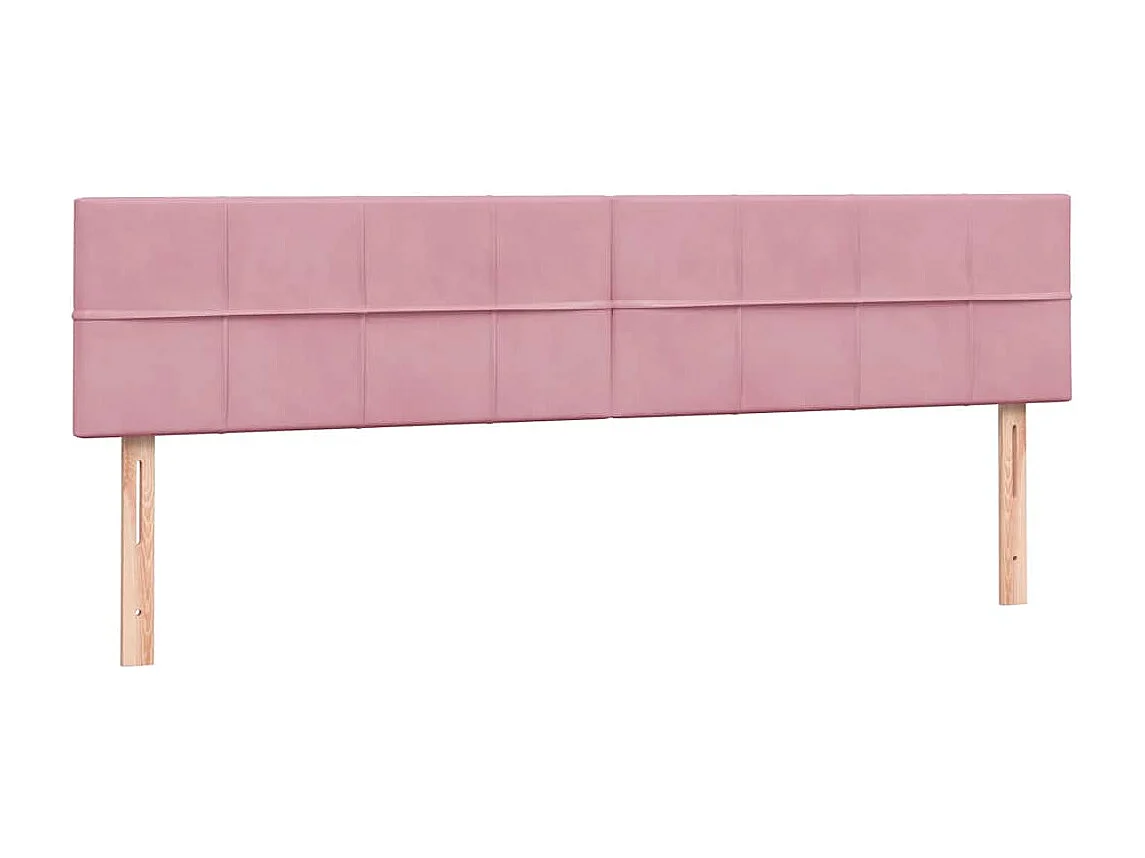 Cama box spring con colchón terciopelo rosa 180x210 cm