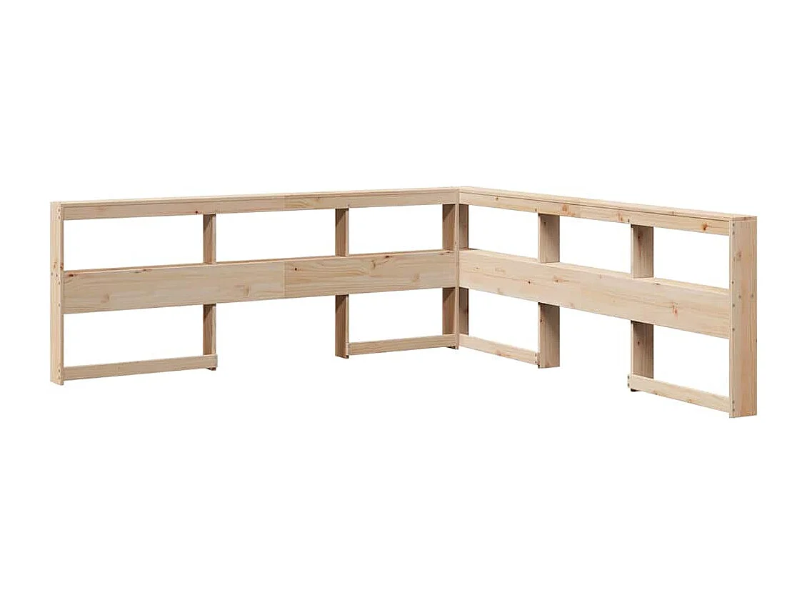 Lit bibliothèque sans matelas 180x200 cm bois massif de pin