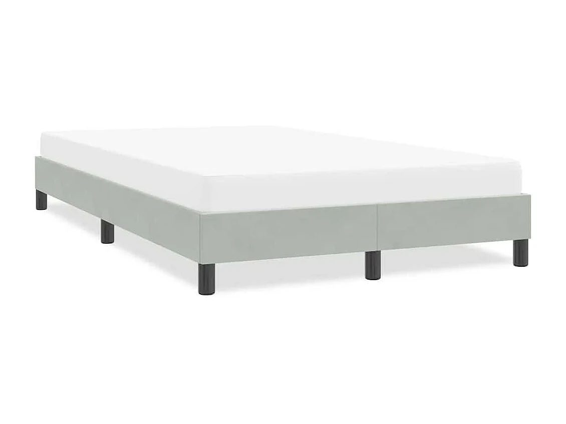 Bedframe zonder matras 120x220 cm fluweel lichtgrijs