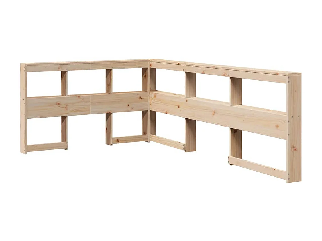Cama con estantería sin colchón madera maciza de pino 120x200cm
