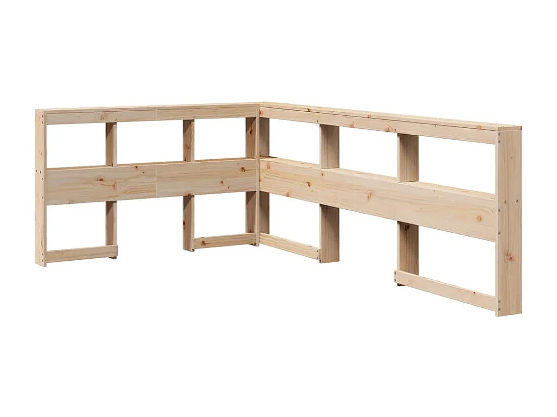 Cama con estantería sin colchón madera maciza de pino 120x200cm