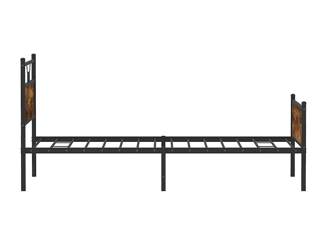 Estructura de cama sin colchón roble ahumado 107x203 cm