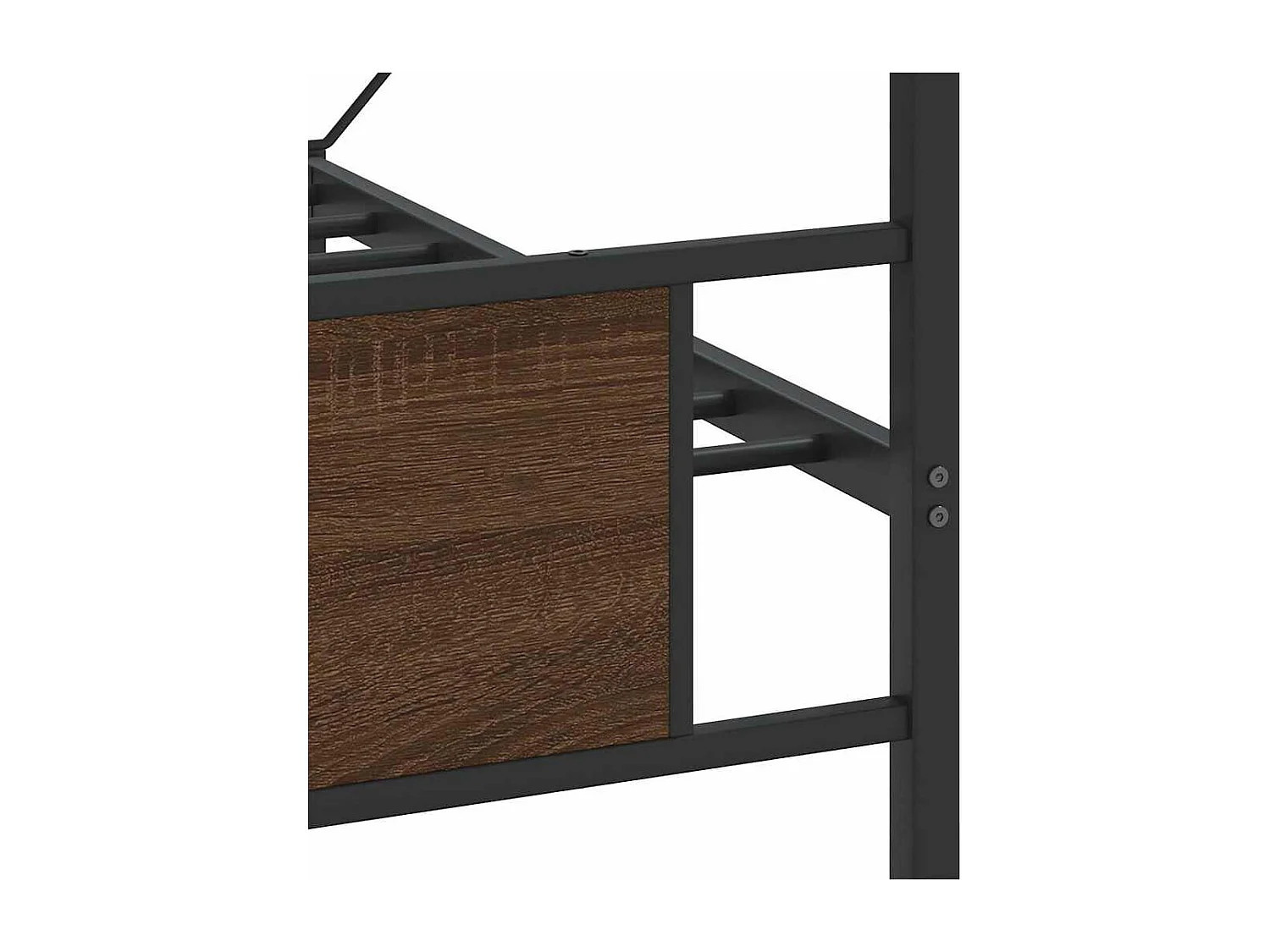 Cadre de lit en métal sans matelas chêne marron 180x200 cm