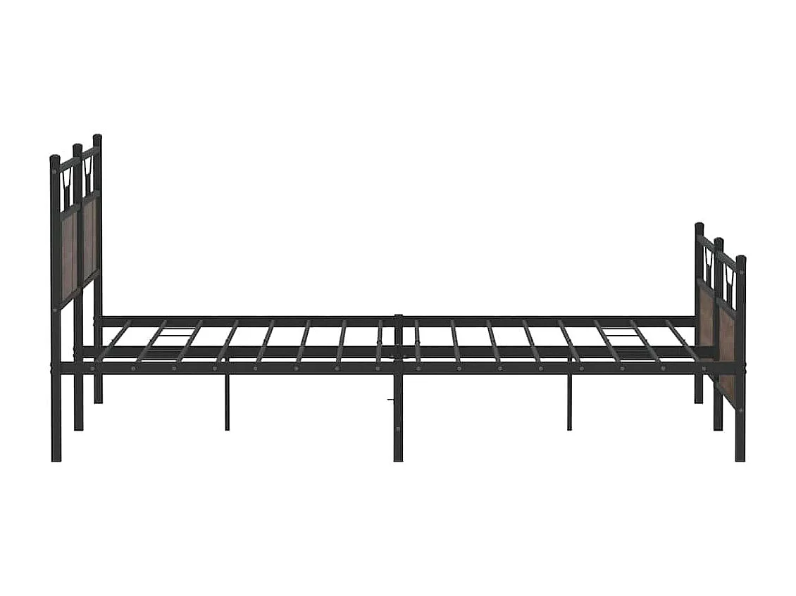 Bedframe zonder matras metaal bruin eikenkleur 180x200 cm