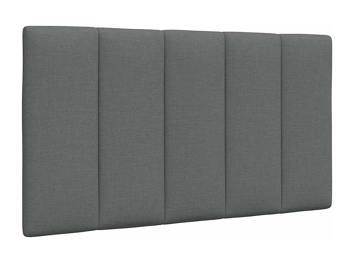 Lit avec matelas gris foncé 80x200 cm tissu