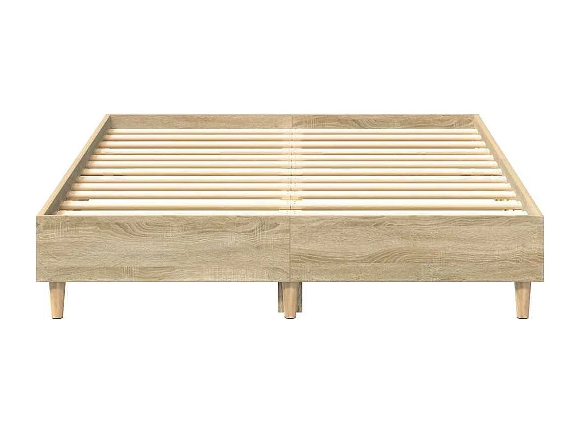 Cadre de lit sans matelas chêne sonoma 140x190 cm