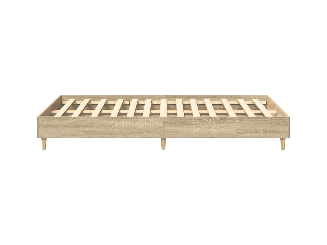 Estrutura de cama sem colchão 140x190 cm carvalho sonoma