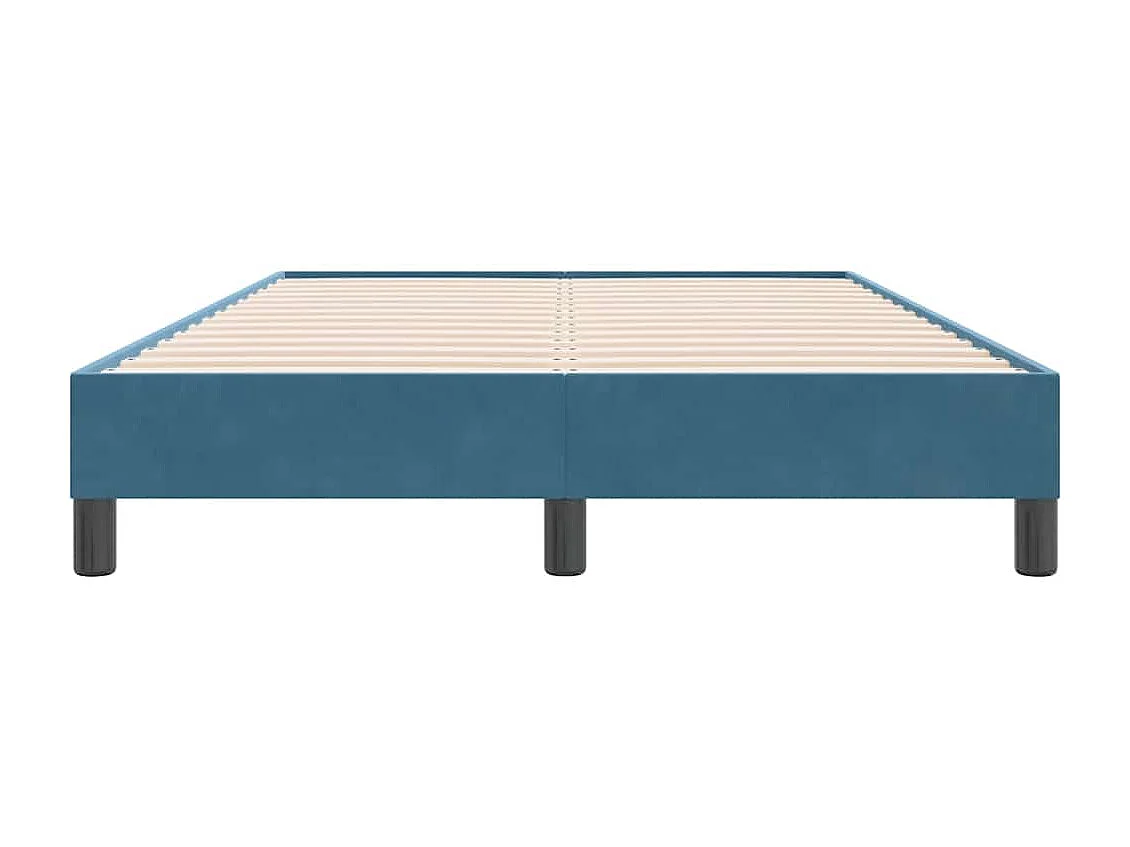 Estructura de cama sin colchón terciopelo azul oscuro 120x220cm