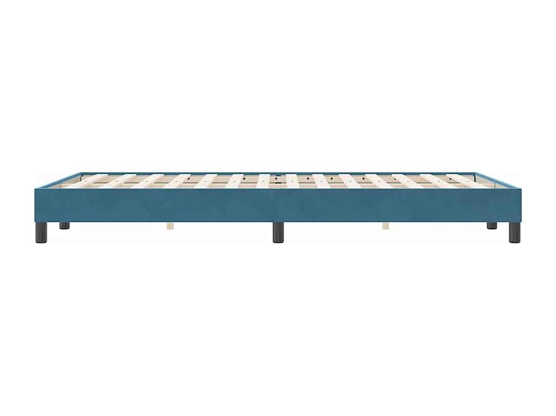 Estructura de cama sin colchón terciopelo azul oscuro 120x220cm