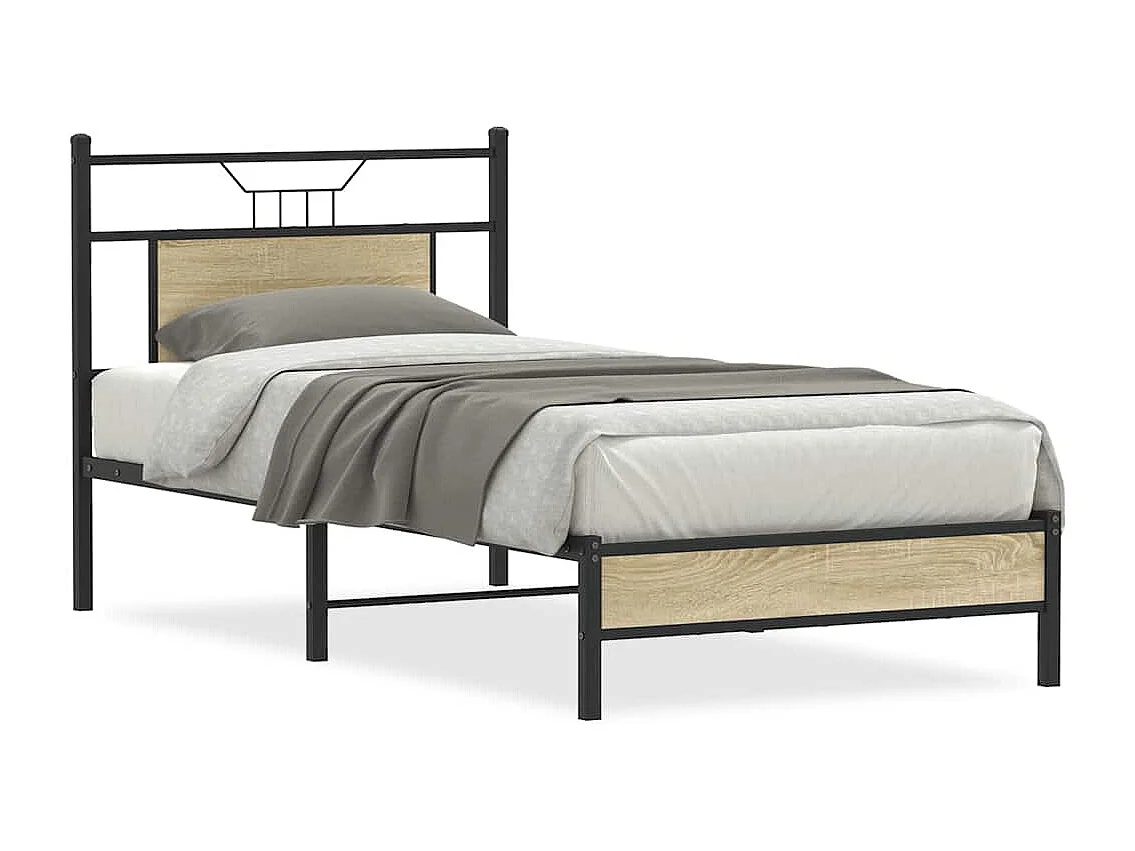 Cadre de lit sans matelas chêne sonoma 80x200 cm