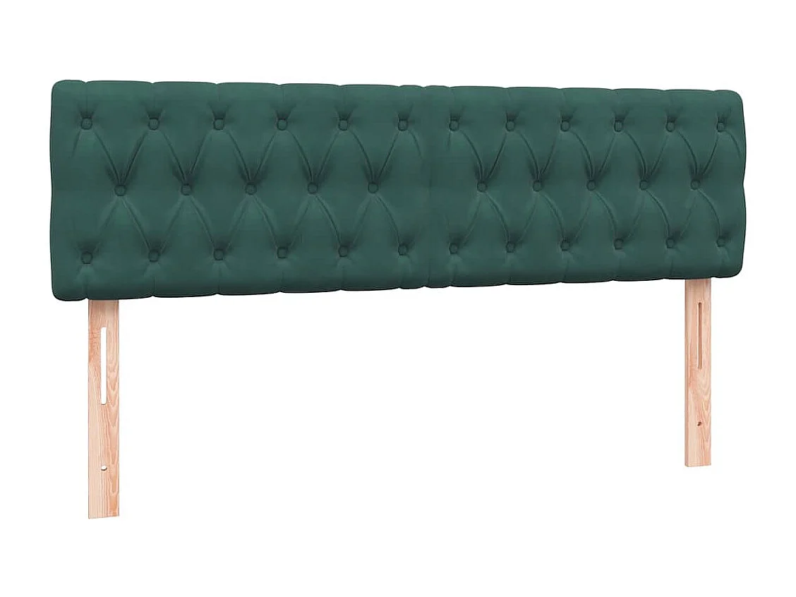 Box Cama primavera com Colchão Verde Escuro 140x210 cm Veludo