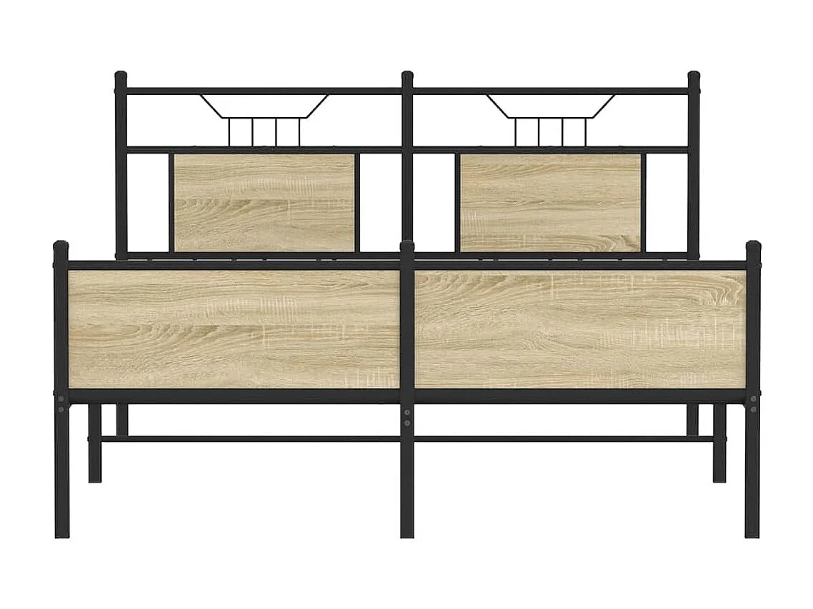 Cadre de lit sans matelas chêne sonoma 140x190 cm