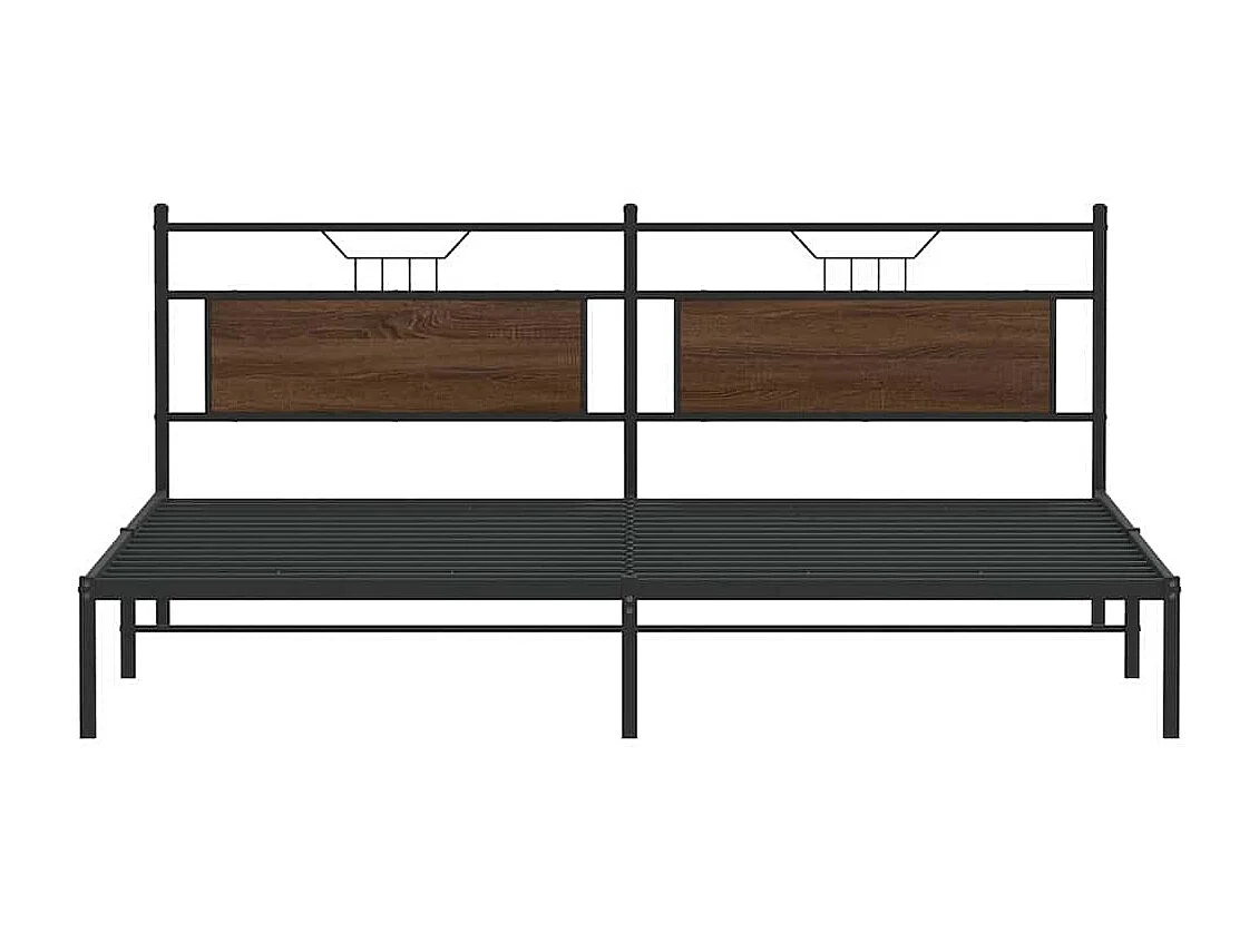 Cadre de lit sans matelas chêne marron 193x203 cm