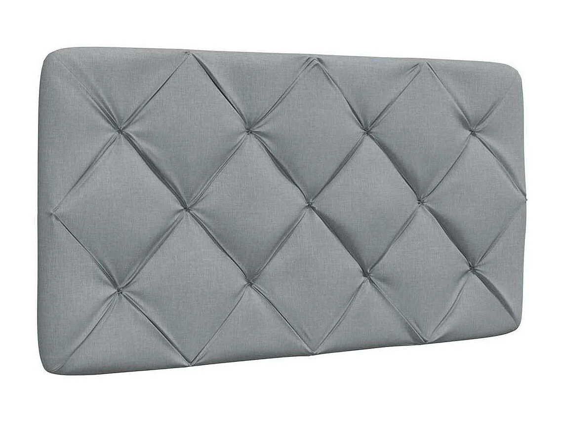 Cama con colchón tela gris claro 100x200 cm