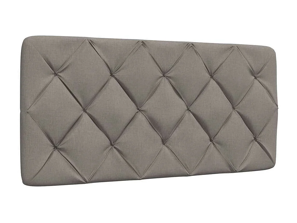 Lit avec matelas taupe 100x200 cm tissu