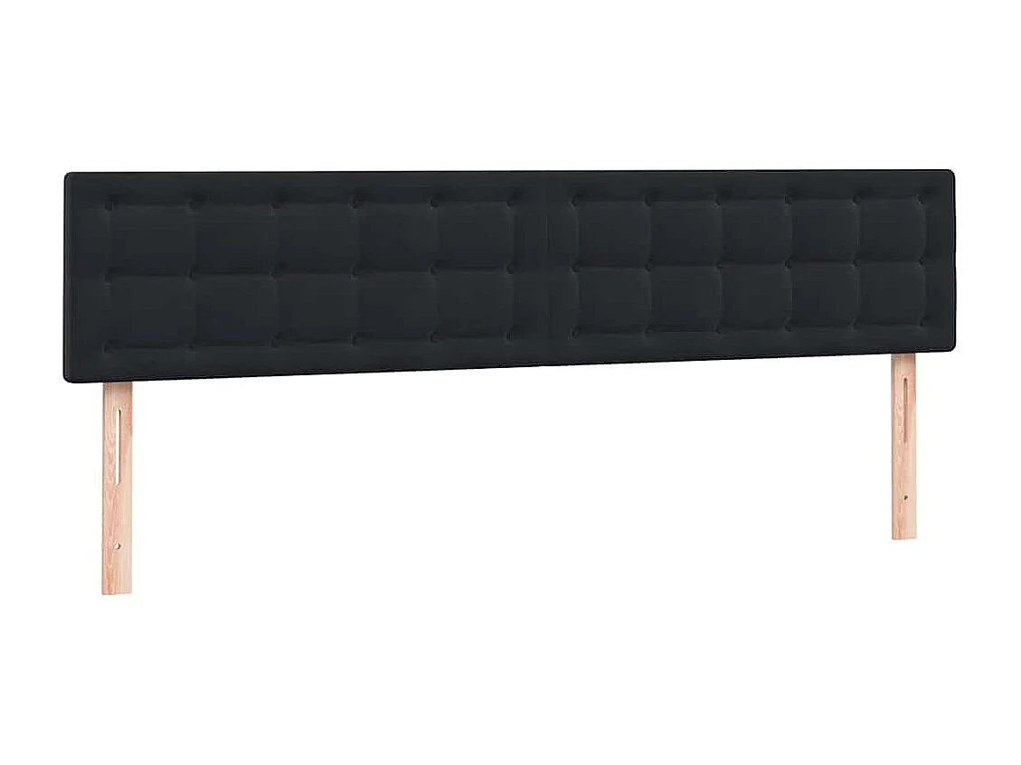 Cama box spring con colchón terciopelo negro 180x220 cm