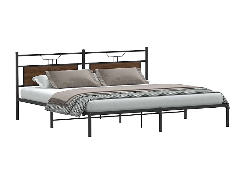 Cadre de lit sans matelas chêne marron 200x200 cm