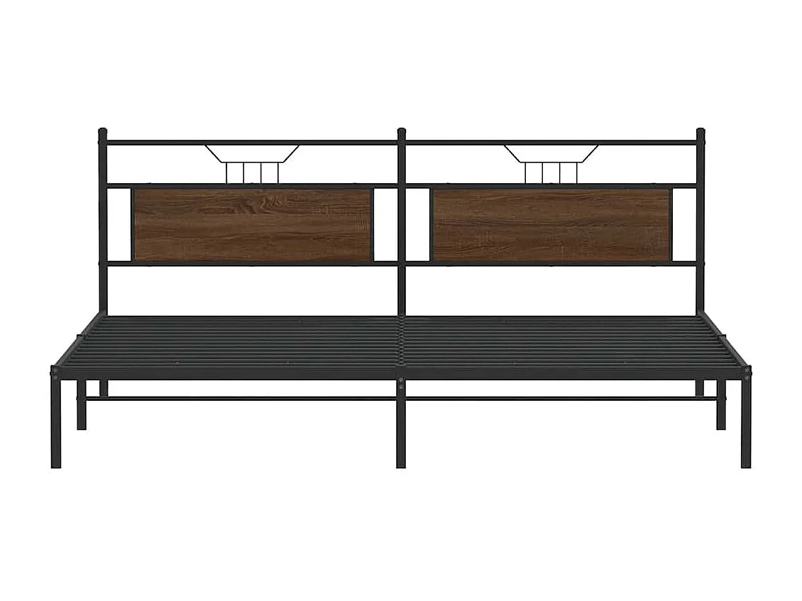 Cadre de lit sans matelas chêne marron 200x200 cm
