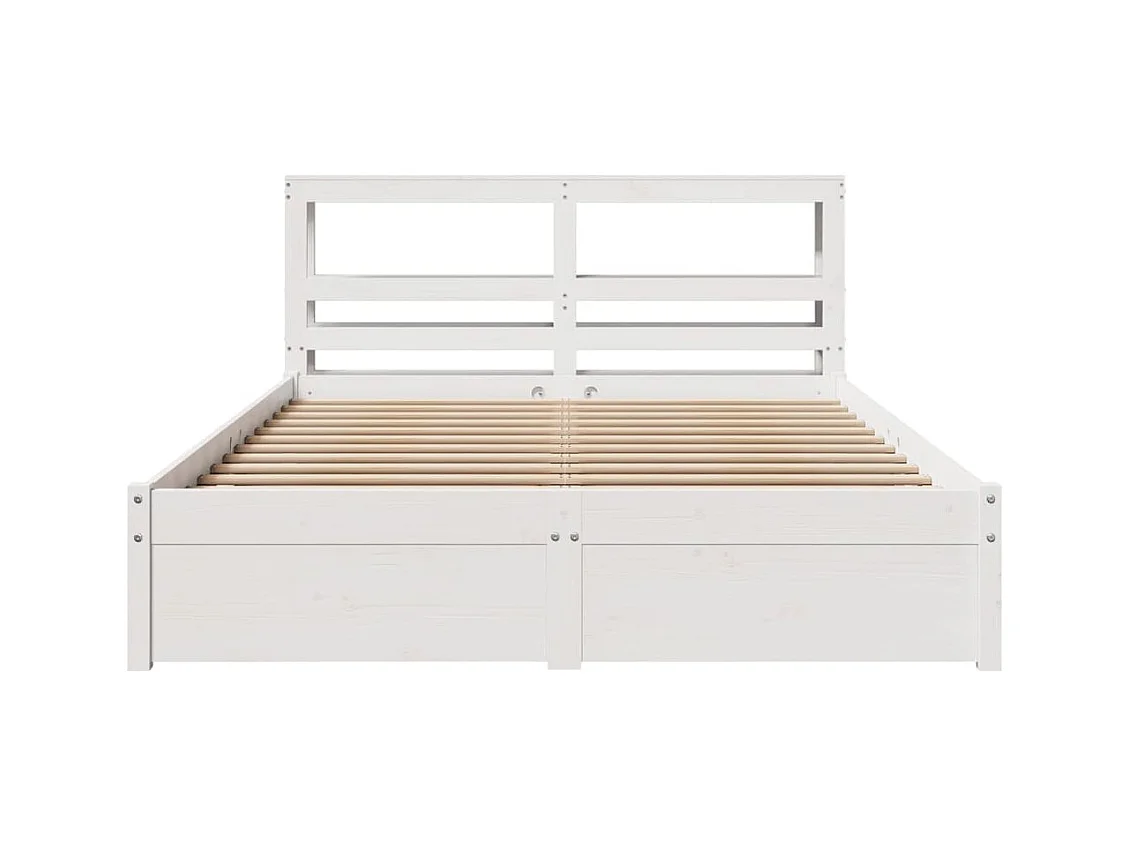 Estrutura de cama com cabeceira sem colchão 160x200 cm branco