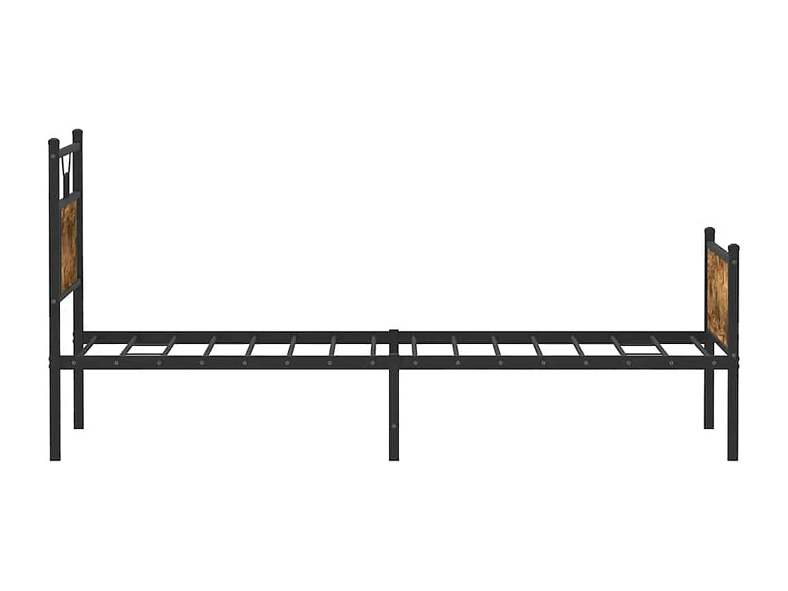 Cadre de lit sans matelas chêne fumé 80x200cm bois d'ingénierie
