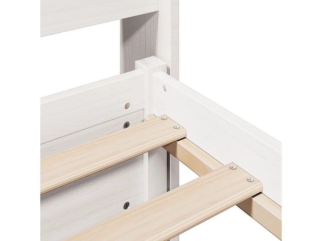 Bedframe met hoofdeinde zonder matras 180x200 cm wit