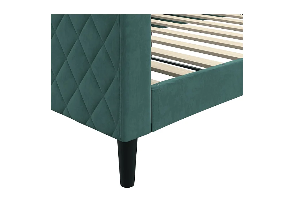 Lit de repos vert foncé 100x200 cm velours