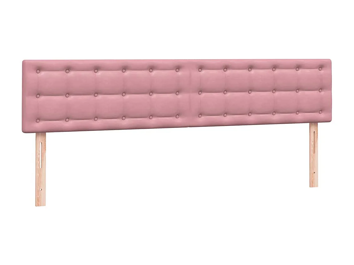 Cama box spring con colchón terciopelo rosa 180x210 cm