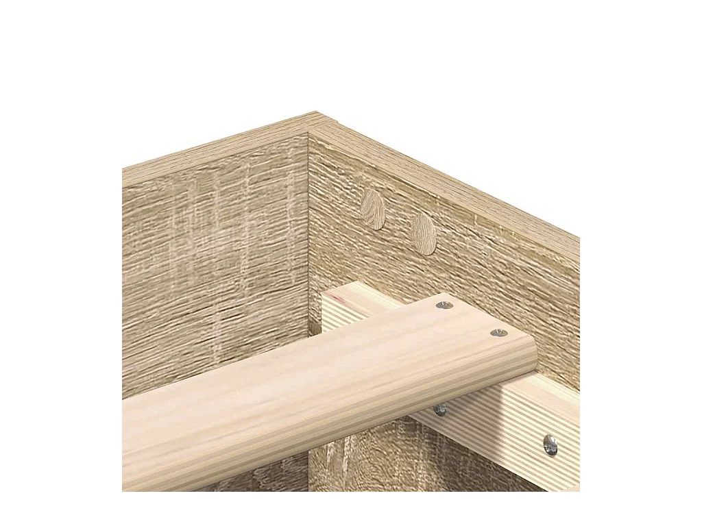 Bedframe zonder matras 140x200cm spaanplaat Sonoma eikenkleurig