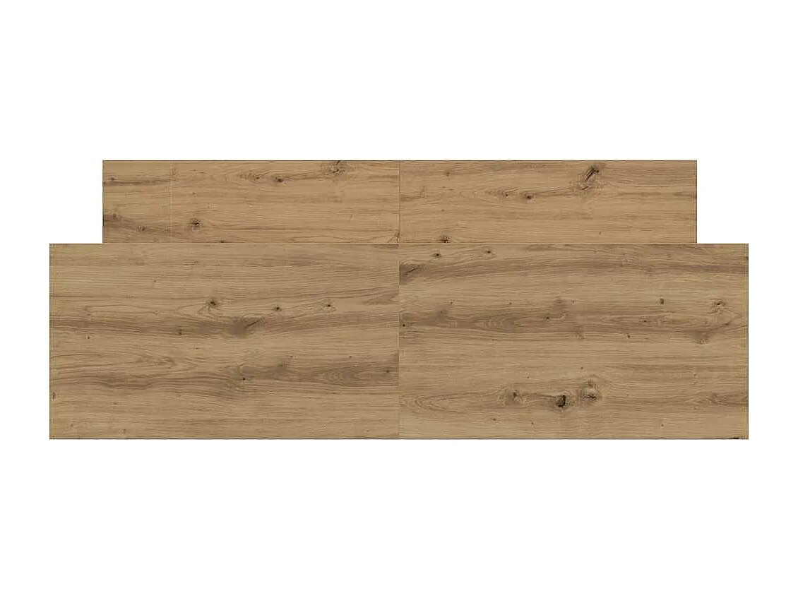 Cadre de lit sans matelas chêne artisanal 140x190 cm