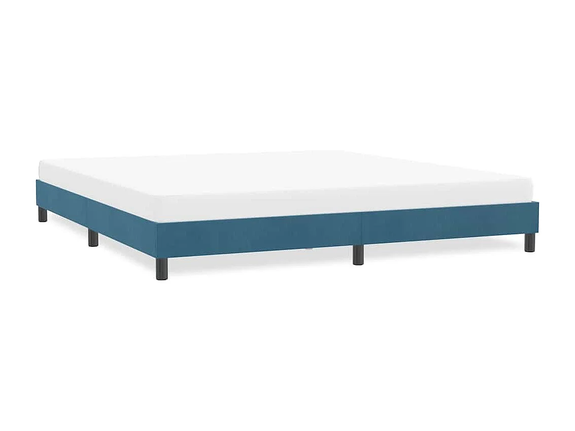 Bedframe zonder matras 180x220 cm fluweel donkerblauw