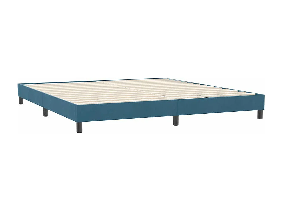 Bedframe zonder matras 180x220 cm fluweel donkerblauw