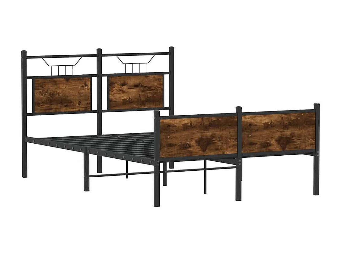 Bedframe zonder matras hout gerookt eikenkleurig 120x190 cm