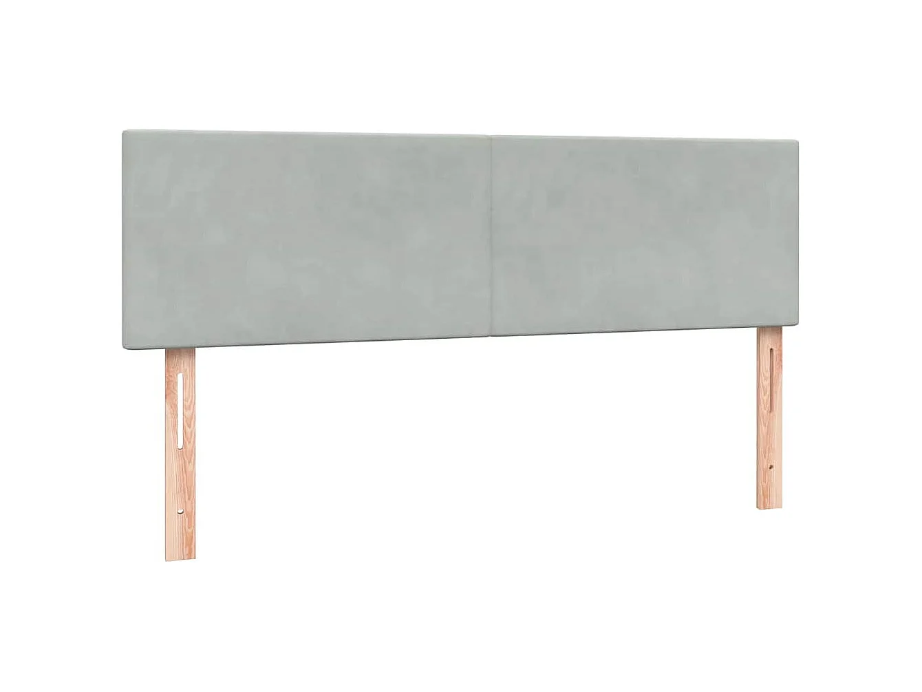 Boxspring met matras fluweel lichtgrijs 160x220 cm