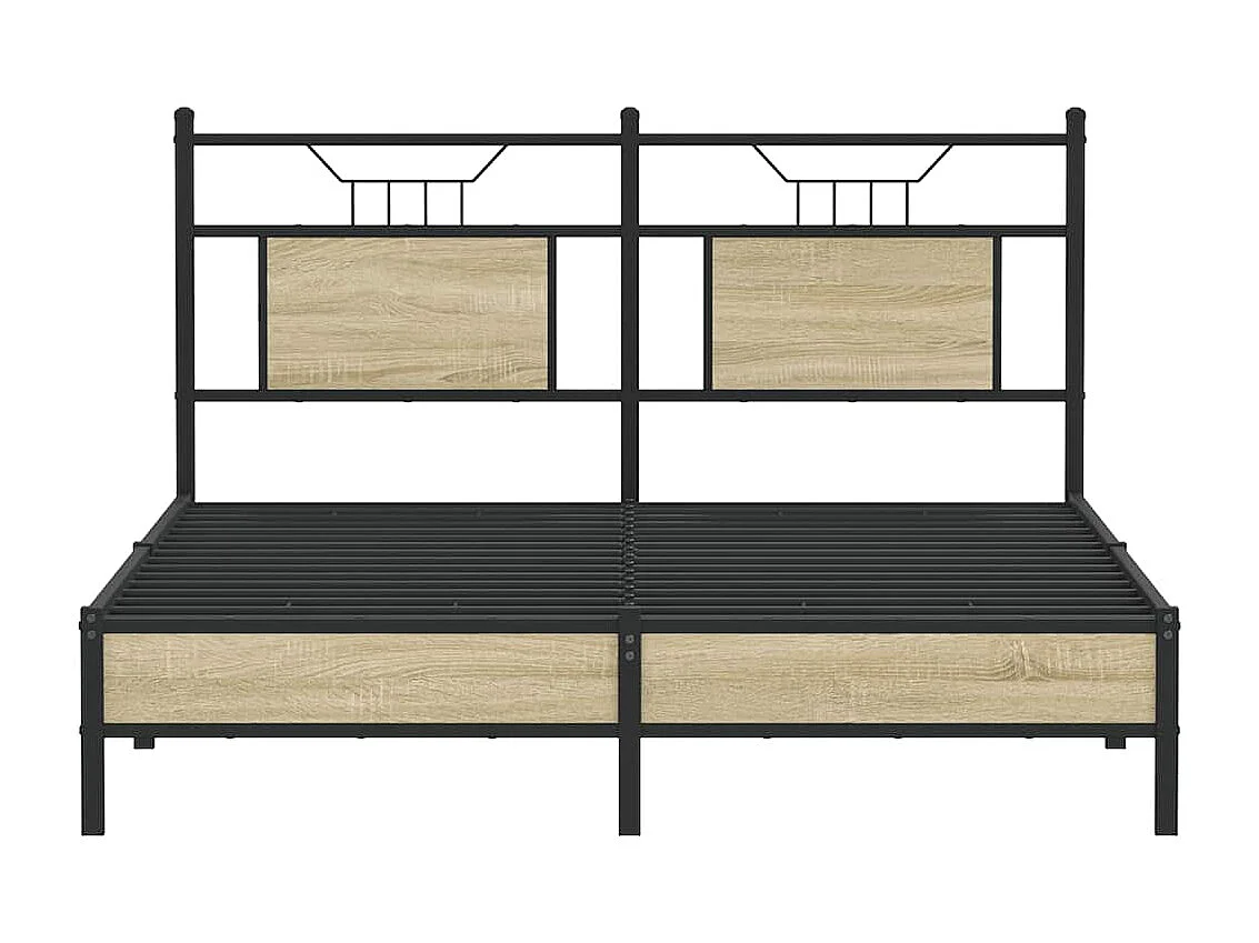 Cadre de lit sans matelas chêne sonoma 140x200 cm