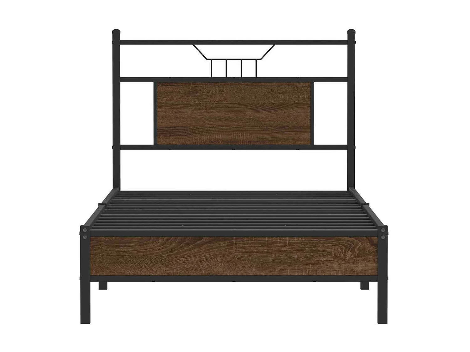 Cadre de lit sans matelas chêne marron 75x190cm bois ingénierie