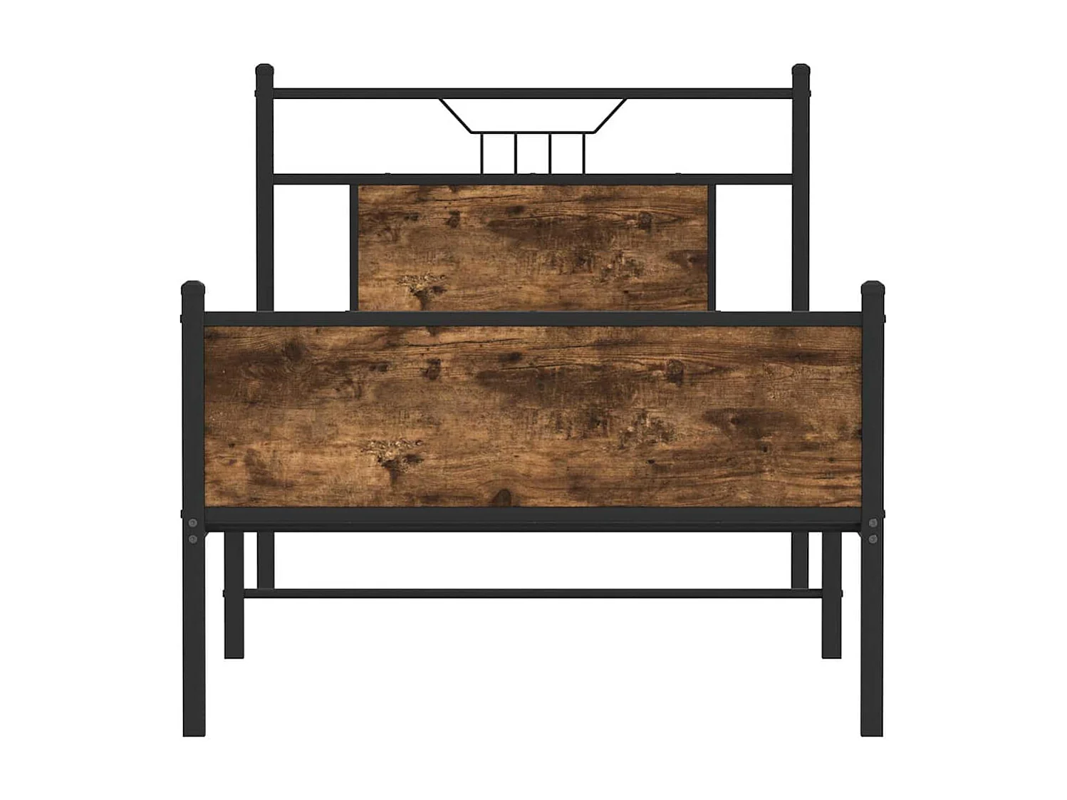 Cadre de lit sans matelas chêne fumé 90x190cm bois d'ingénierie