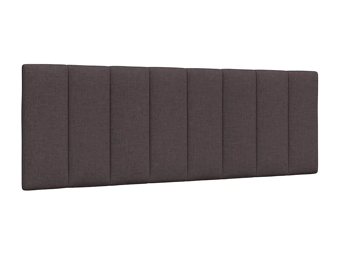 Lit avec matelas marron foncé 140x200 cm tissu