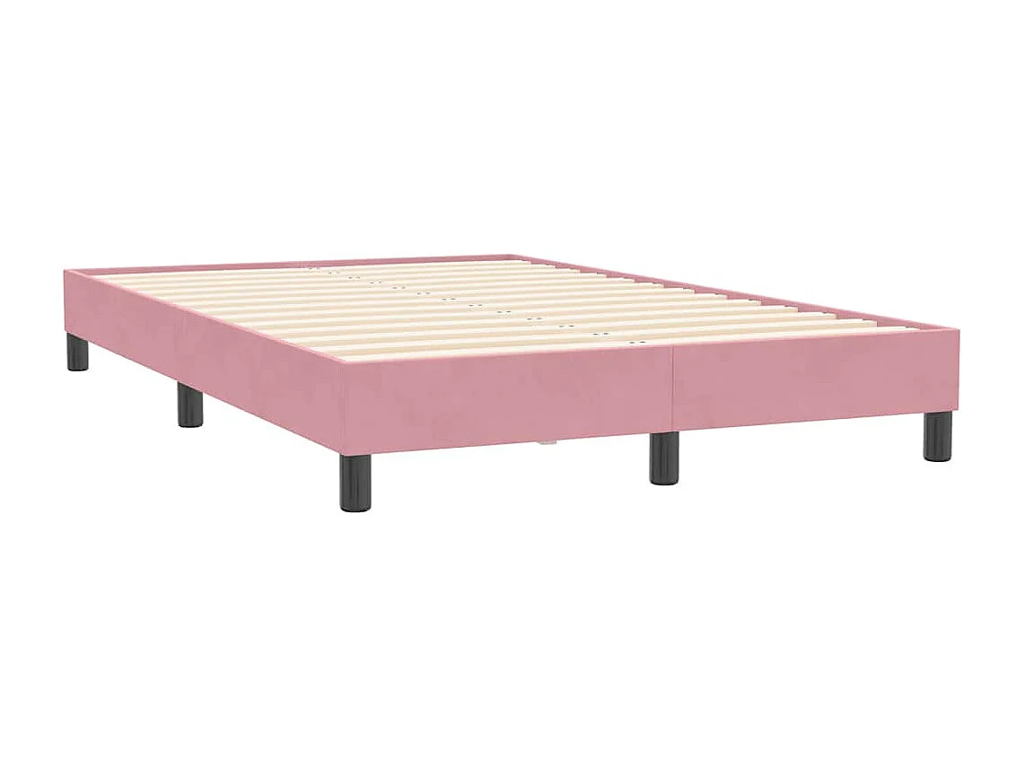 Cadre de lit sans matelas rose 120x210 cm velours