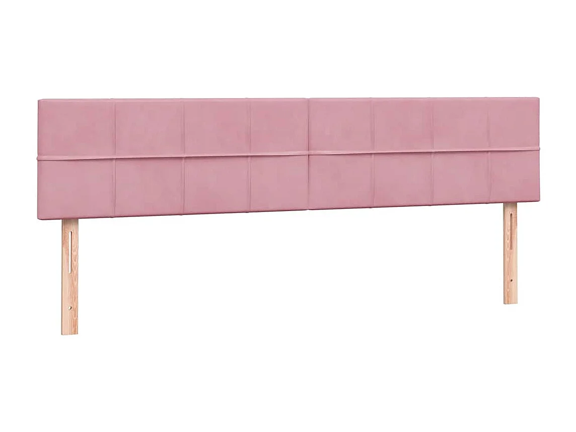 Cama box spring con colchón terciopelo rosa 180x210 cm