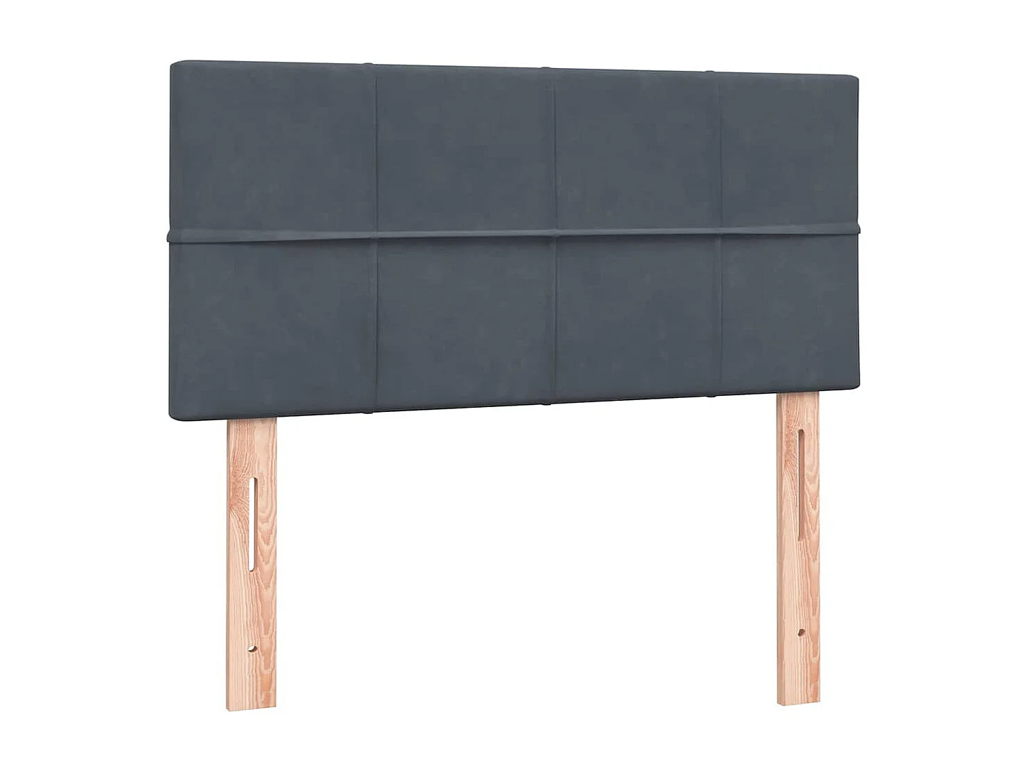 Cama com molas/colchão 90x220 cm veludo cinzento-escuro