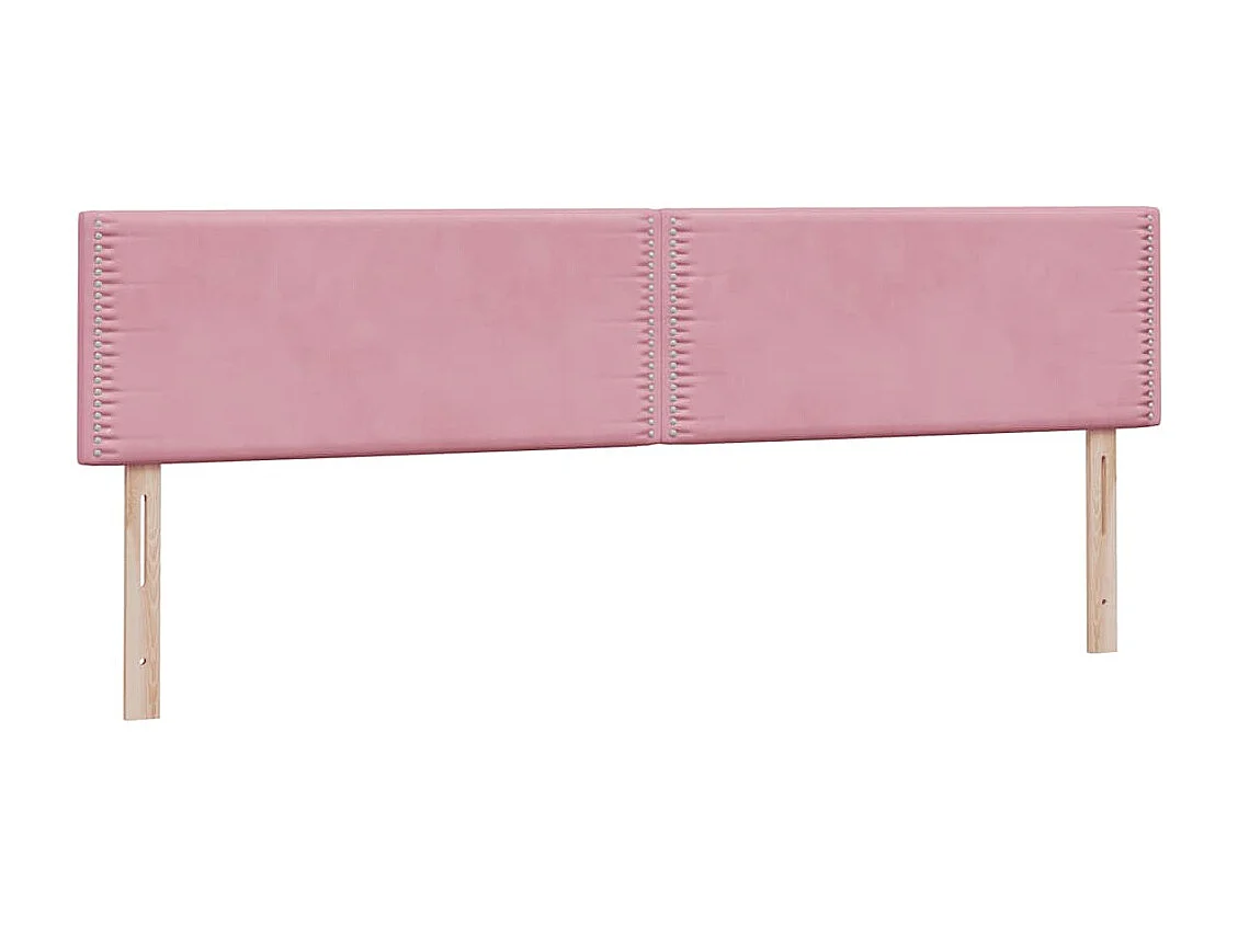 Cama box spring con colchón terciopelo rosa 180x210 cm