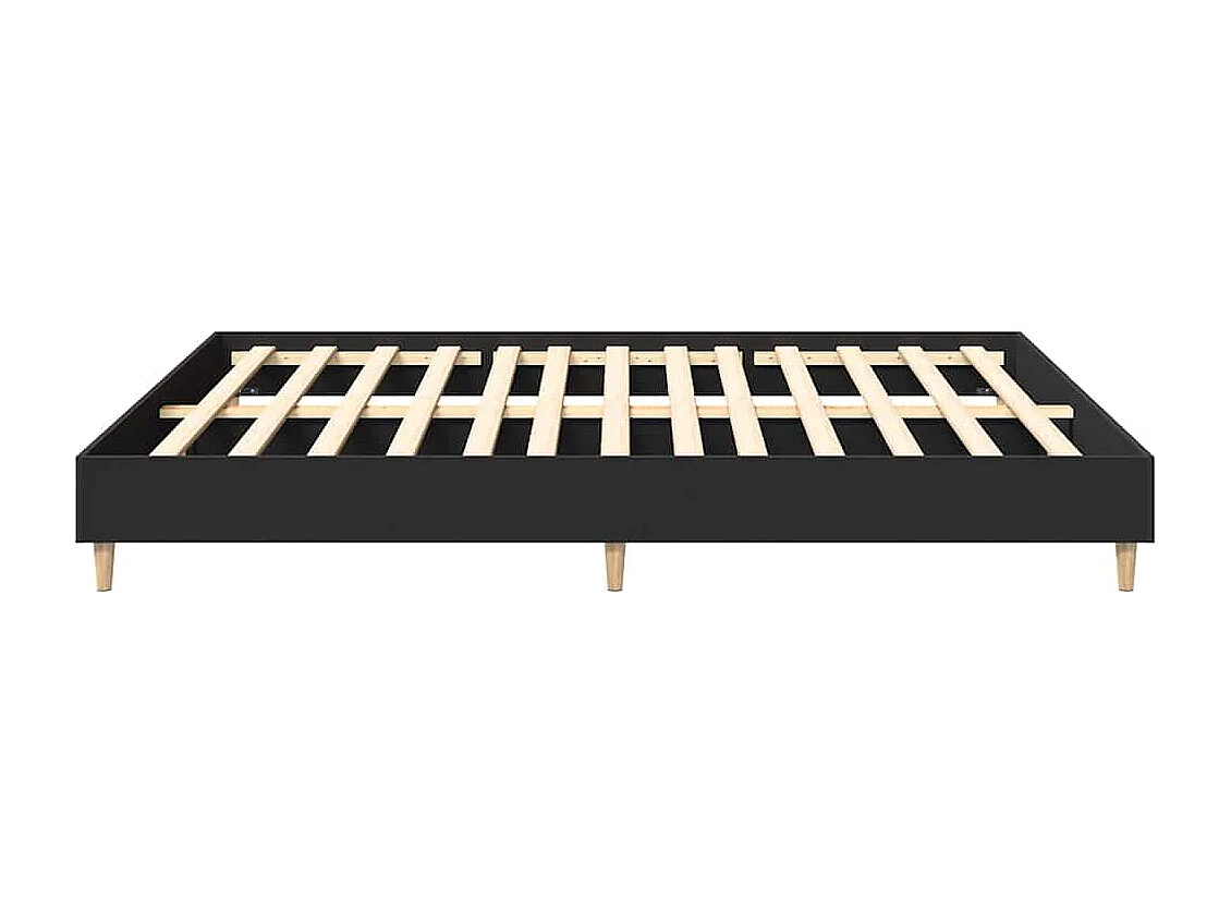 Estructura de cama sin colchón negro 160x200 cm