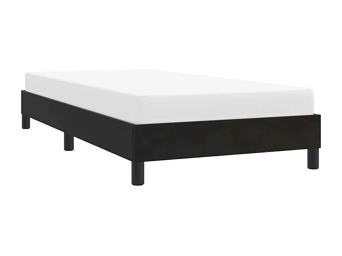 Estrutura de cama sem colchão 100x210 cm veludo preto
